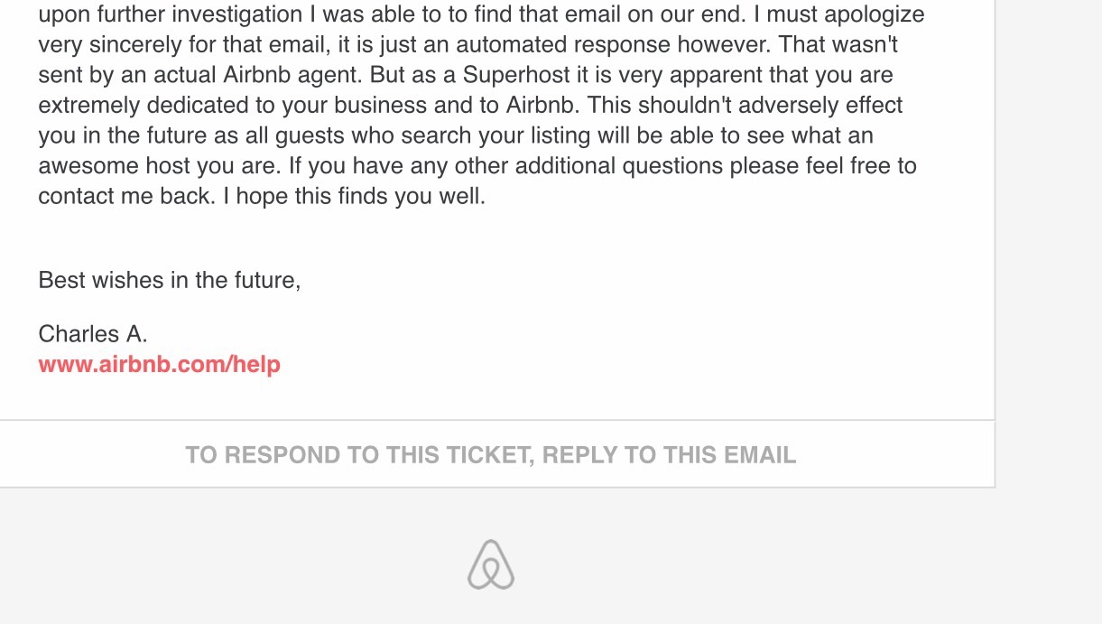 Email from Airbnb removed from my personal email inbox hours later We